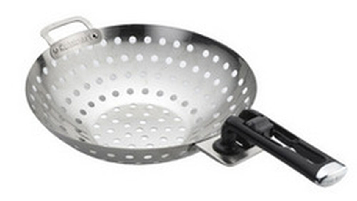 Discontinued Stainless Steel Grilling Wok 1