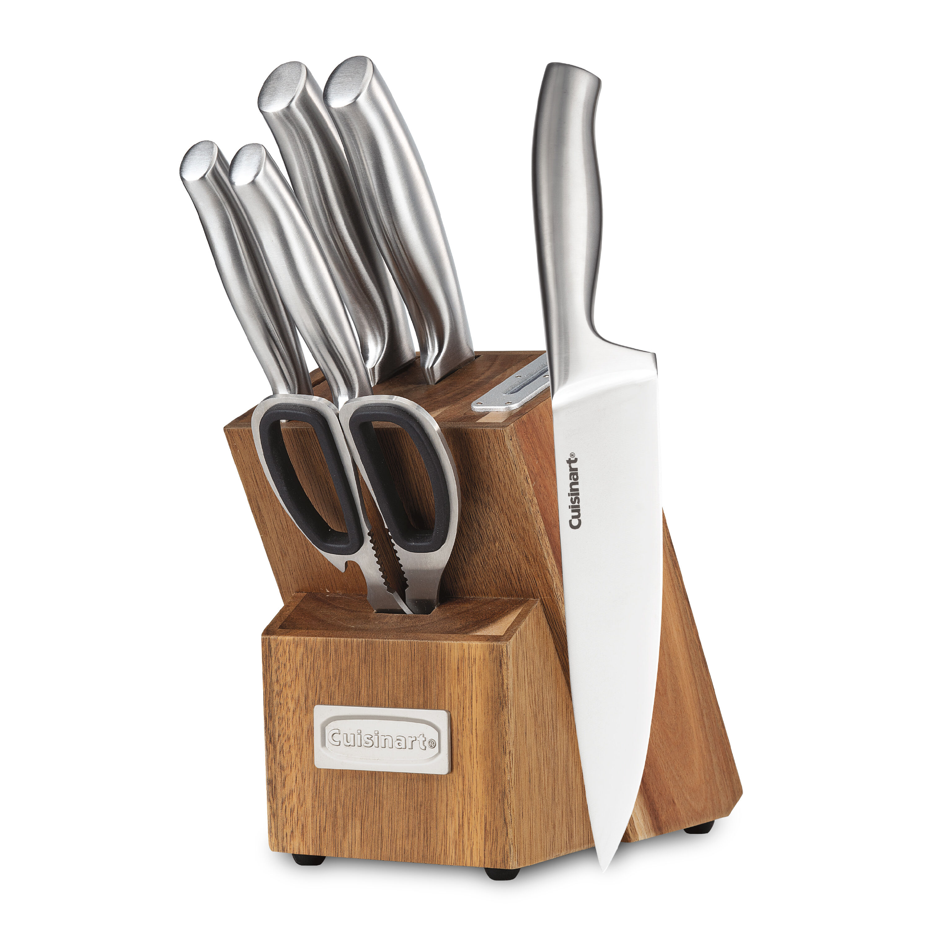 7pc Stainless Steel Set with Built in Sharpener