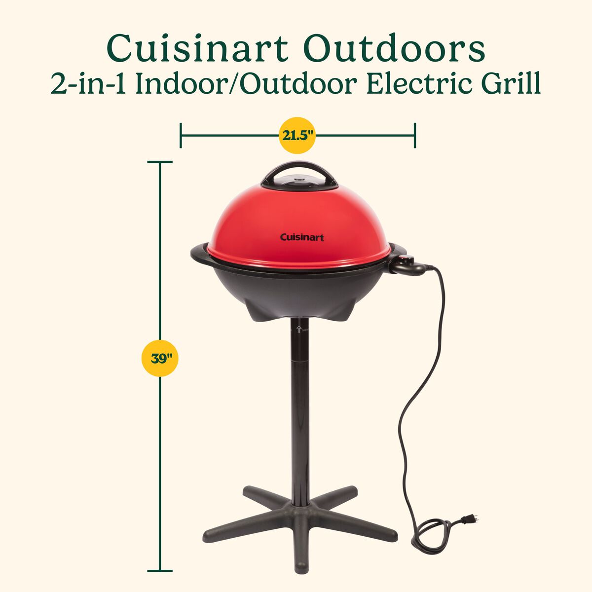 2-in-1 Indoor/Outdoor Electric Grill