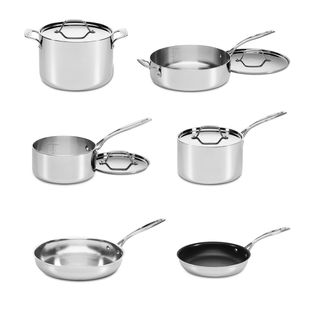 Discontinued Custom-Clad 5-Ply Stainless Steel 10 Piece Cookware Set 2