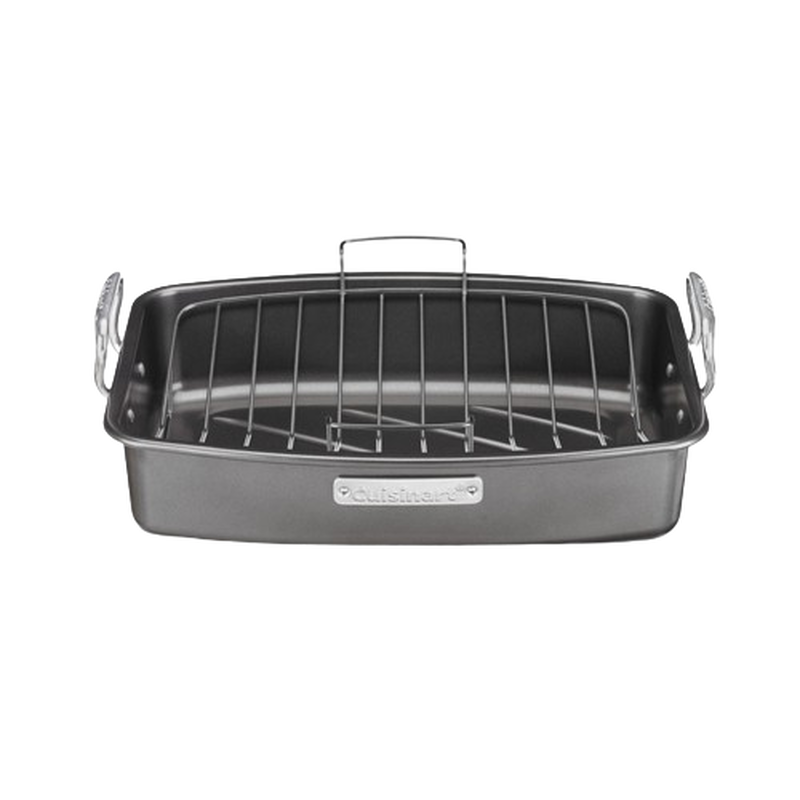 17" x 13" Nonstick Roaster with V-Rack
