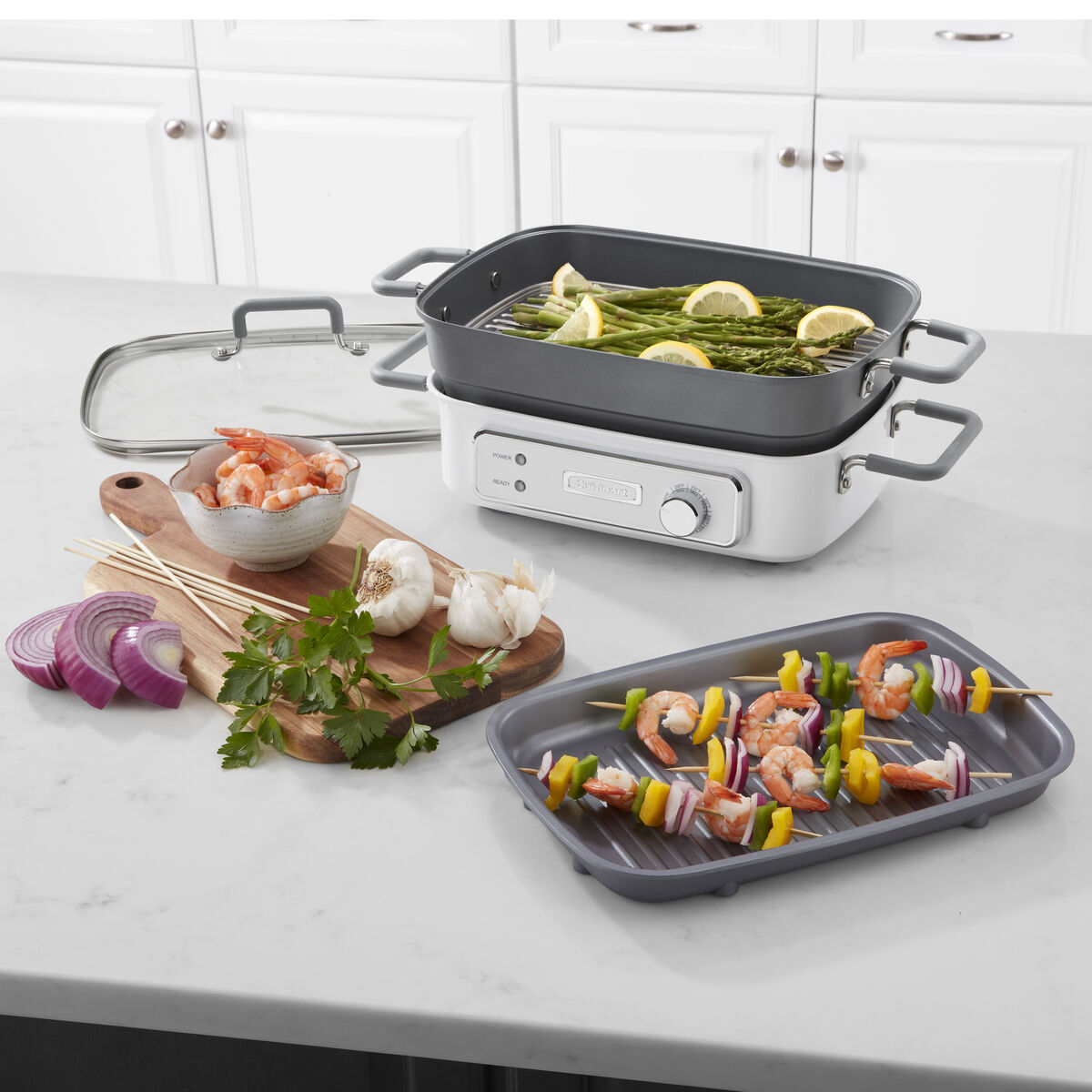 Discontinued STACK5&reg; Multifunctional Grill with Glass Lid 3