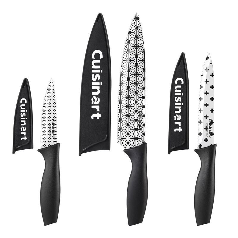 Discontinued 6pc Printed Color Knife Set - Geometric
