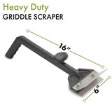 Heavy Duty Griddle Scraper - 6 Inch Blade and Splash Guard 3