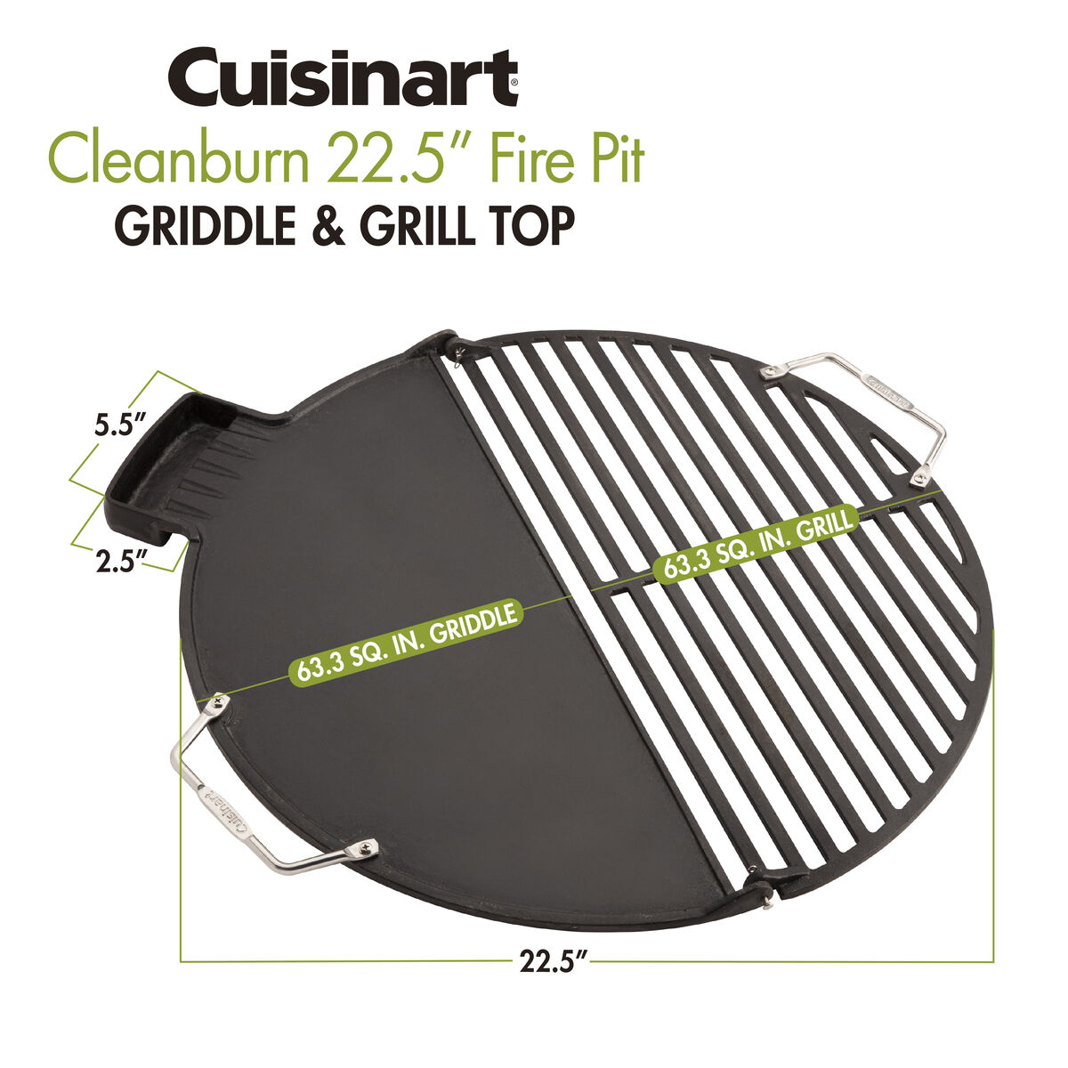 Cleanburn Fire Pit Griddle & Grill Top