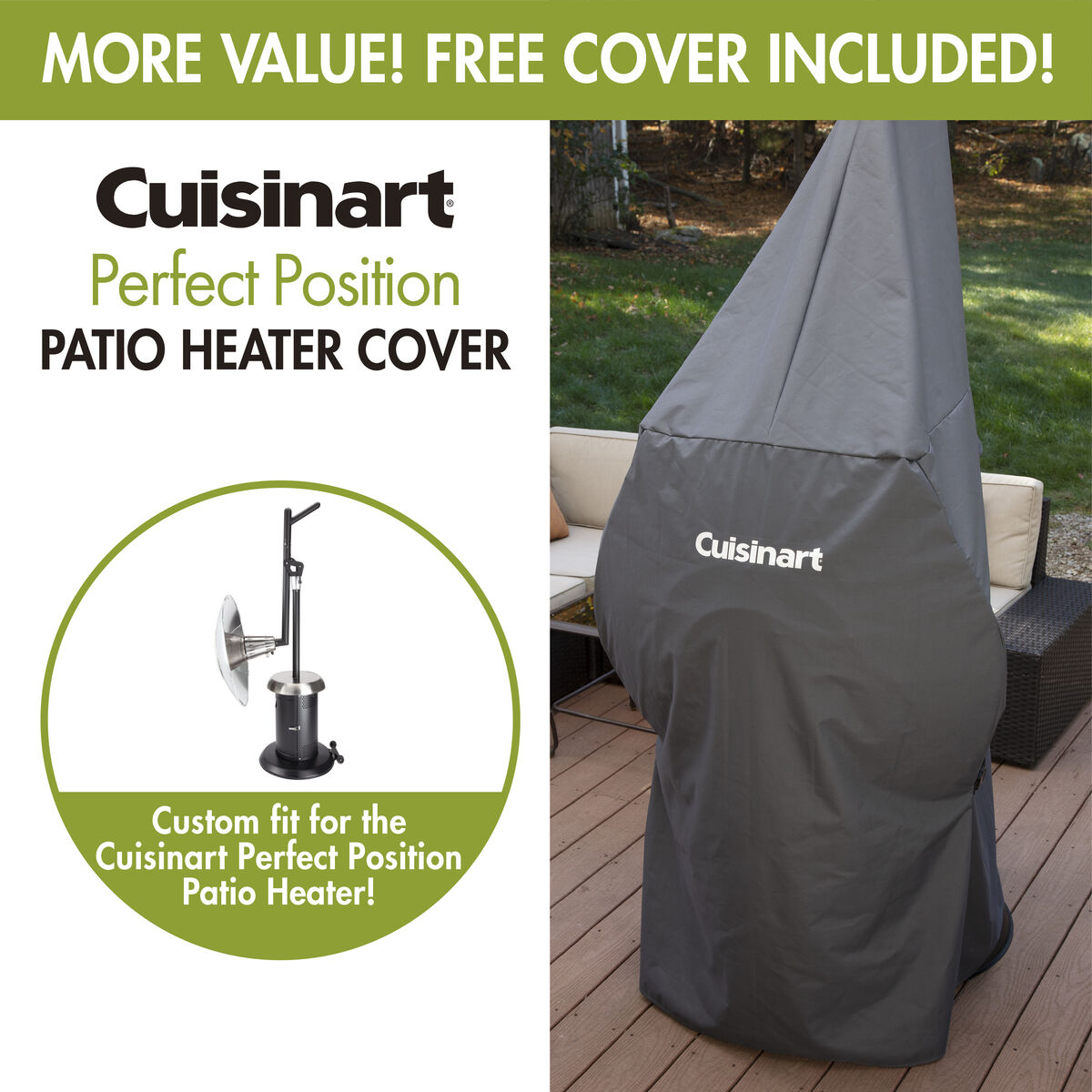 Discontinued Perfect Position Propane Patio Heater with Bonus Cover Included 3