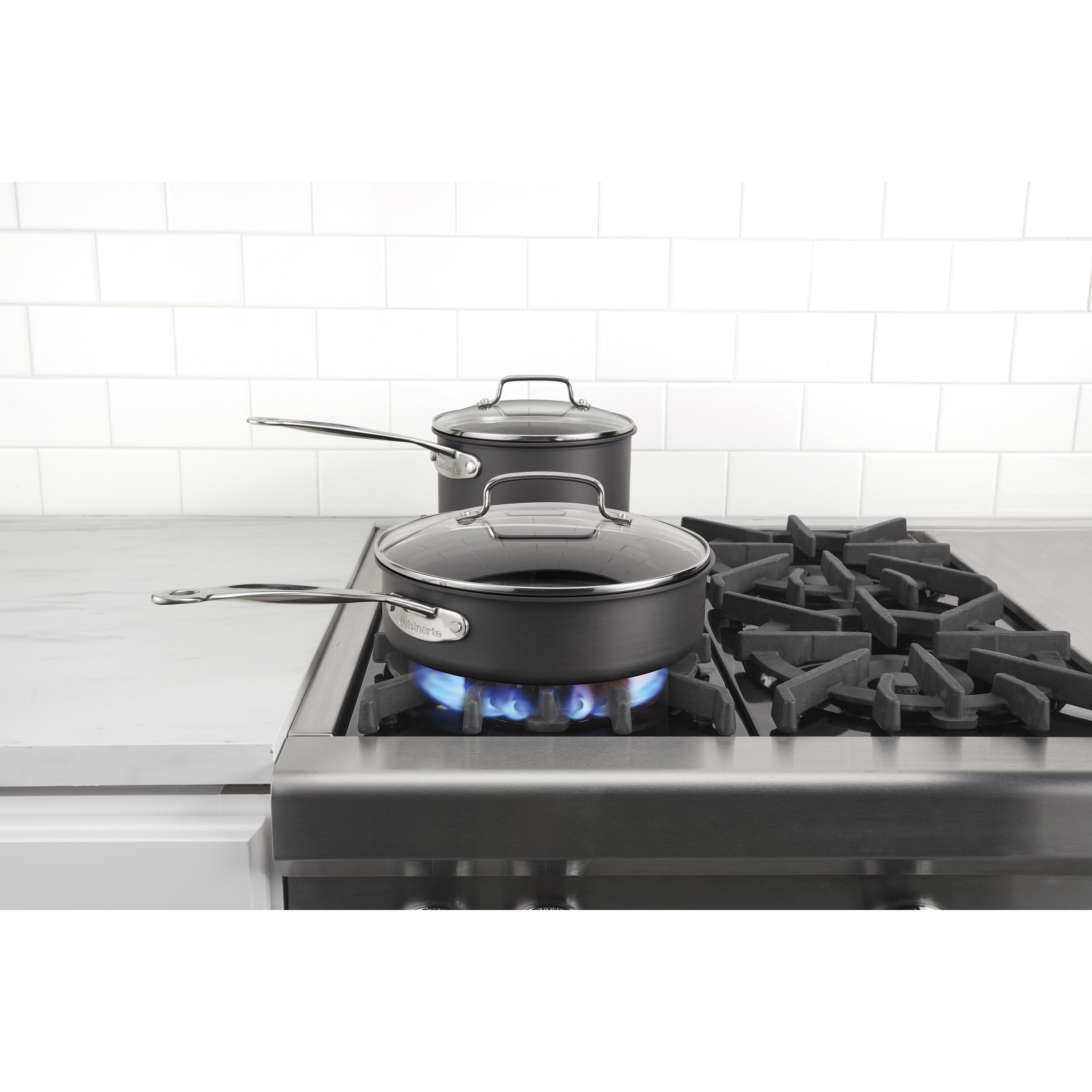 Cuisinart 633-30H Chef's Classic Padella antiaderente anodizzata dura da 5,5 litri, 633-30HP1, alluminio, nero
