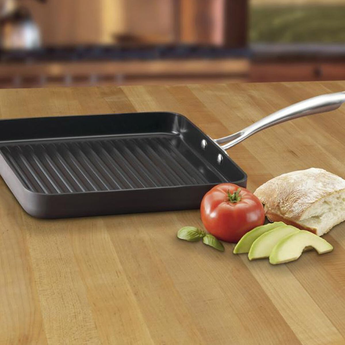 Discontinued GreenGourmet&reg; Hard Anodized 11" Grill Pan 2