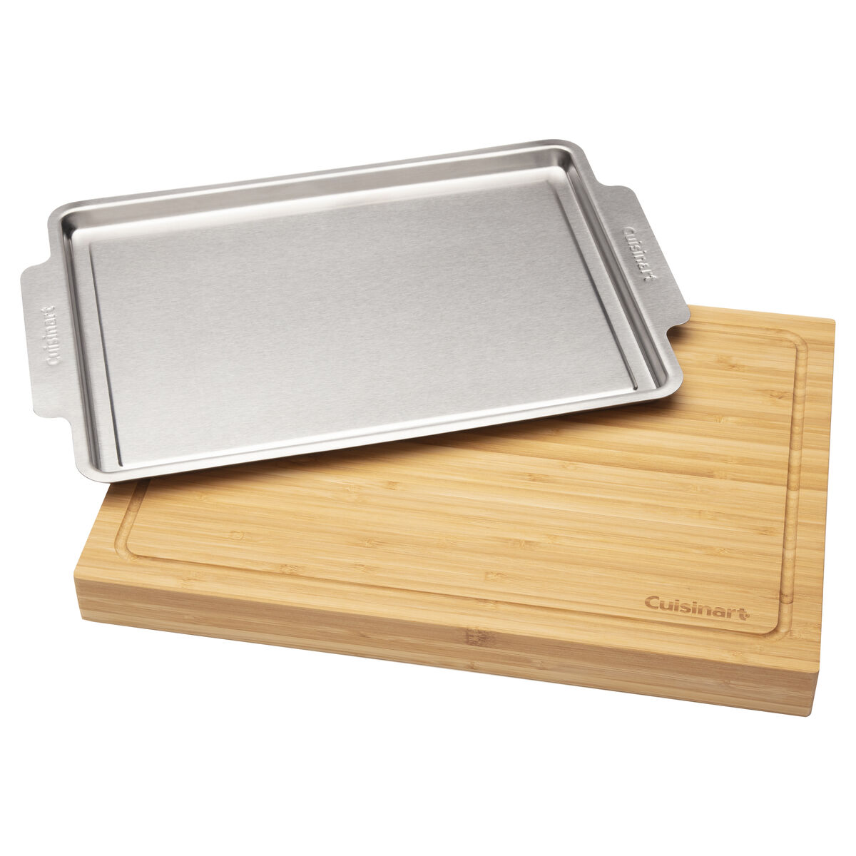 Bamboo Cutting Board with Slide Out Tray 2