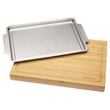 Bamboo Cutting Board with Slide Out Tray 2