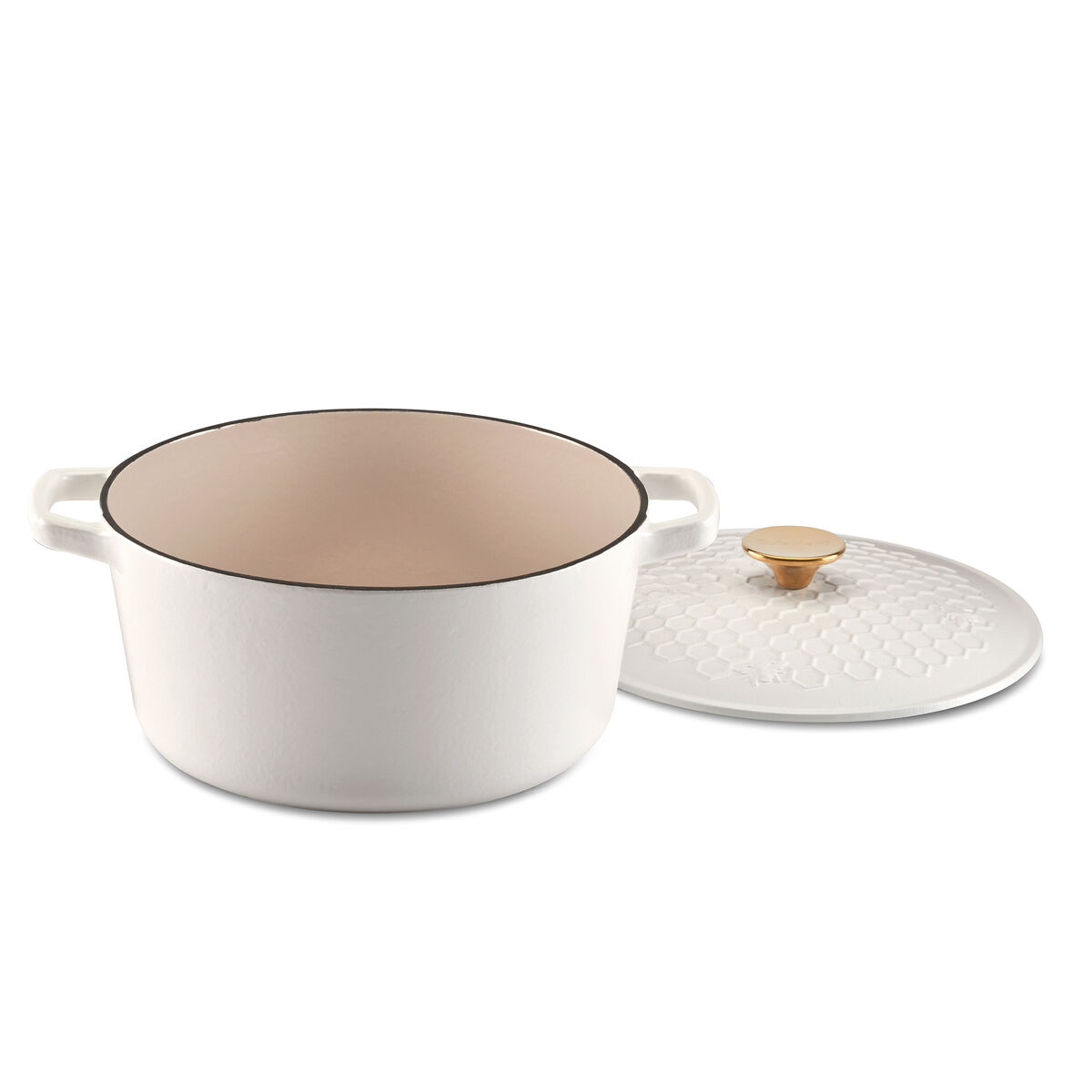 Discontinued Earth & Essence 5 Qt. Casserole with Cover - Honeycomb Design 1