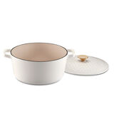 Discontinued Earth & Essence 5 Qt. Casserole with Cover - Honeycomb Design 1