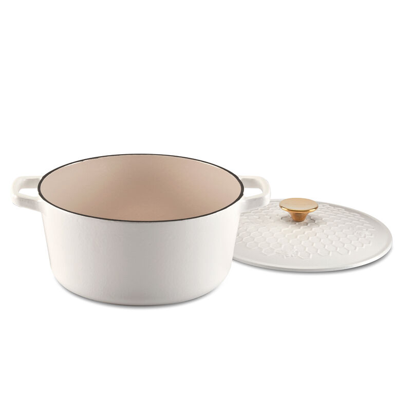 Discontinued Earth & Essence 5 Qt. Casserole with Cover - Honeycomb Design