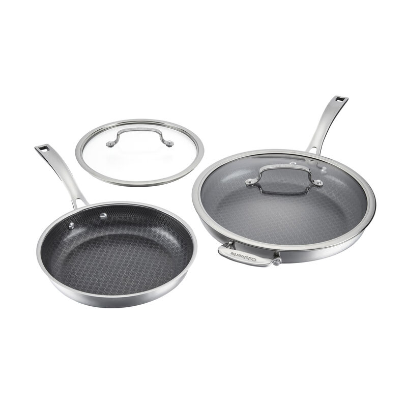 FusionPlus&trade; Hybrid 4pc Skillet Set&ndash; 10&rdquo; with Lid & 12&rdquo; with Lid