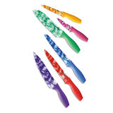 Discontinued 12 Piece Tie Die Color Knife Set with Blade Guards 3