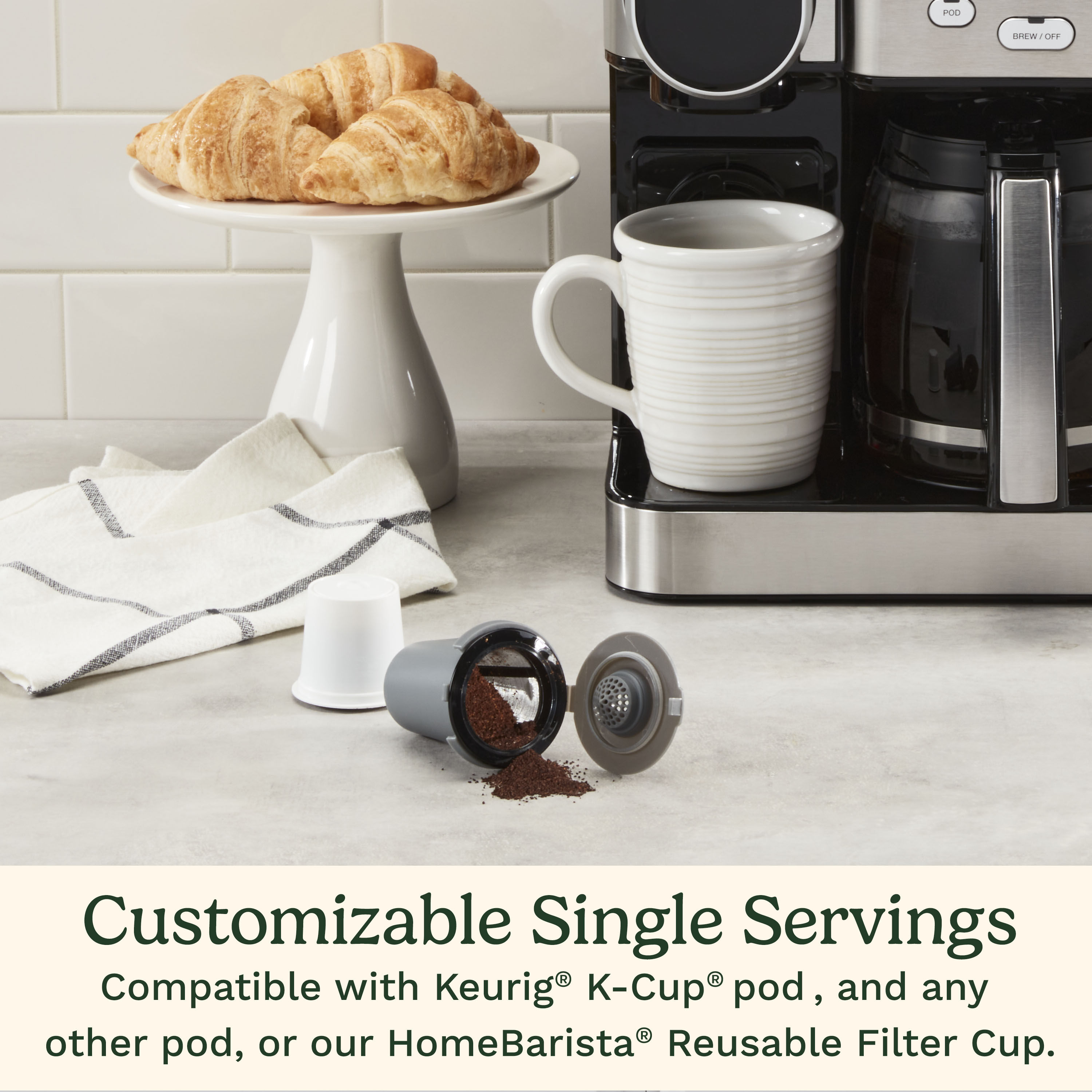 Brew Coffee Cuisinart Coffee Filter Pods Coffee Center® 2-in-1