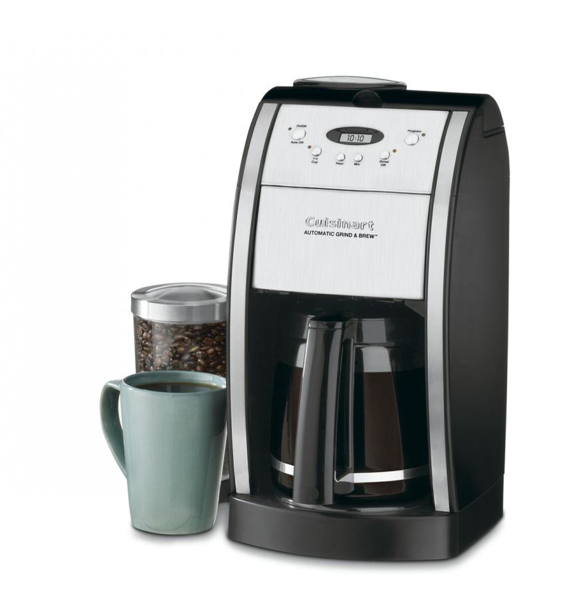 Discontinued Grind & Brew 12 Cup Automatic Coffeemaker with Brushed Metal Italian Styling 2
