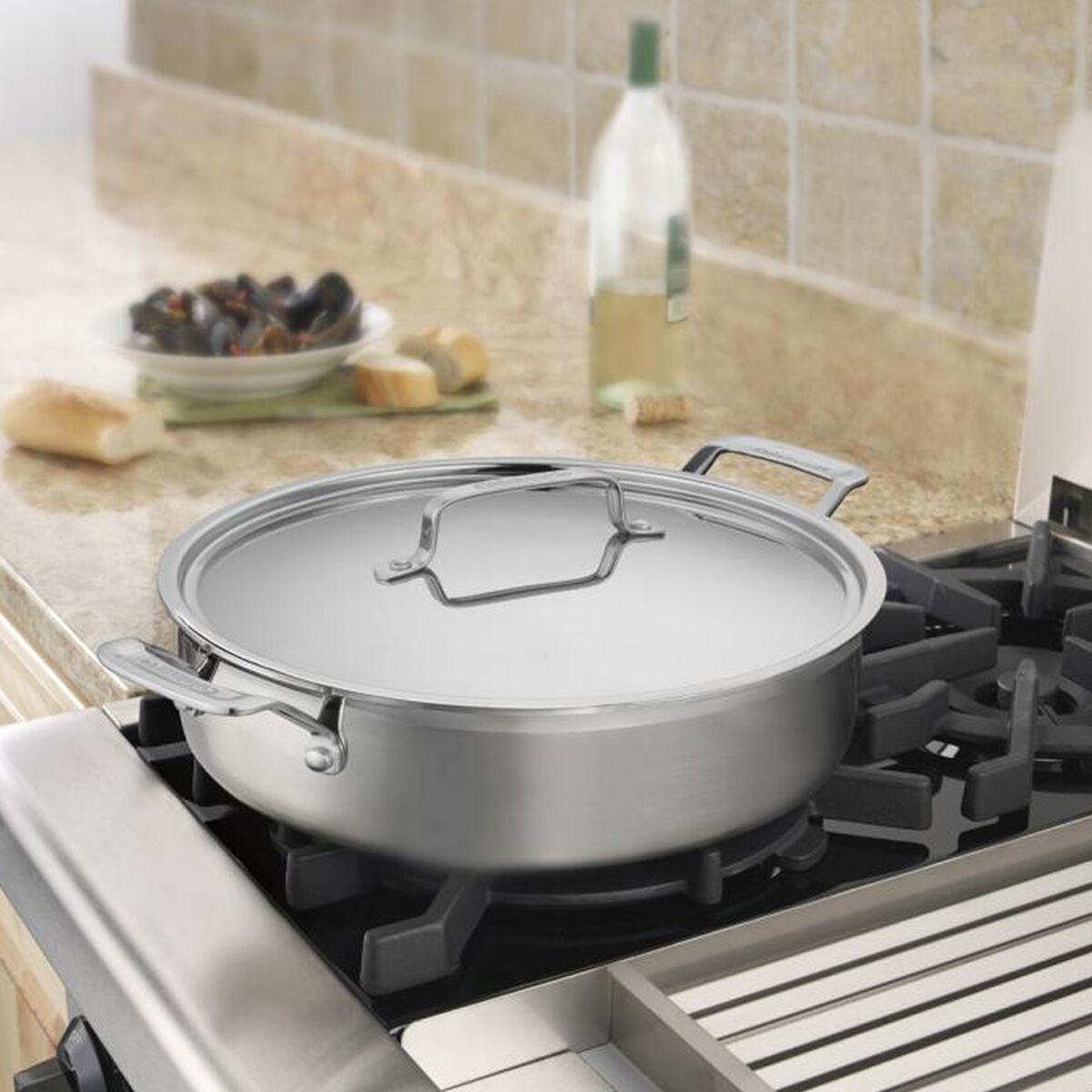 Multiclad Pro&trade; Tri-Ply Stainless 5.5 Qt. Casserole with Cover 2