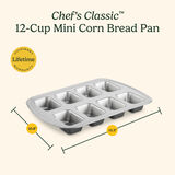 Chef's Classic&trade; Non-Stick 8-Cup Mini Cornbread Pan 5