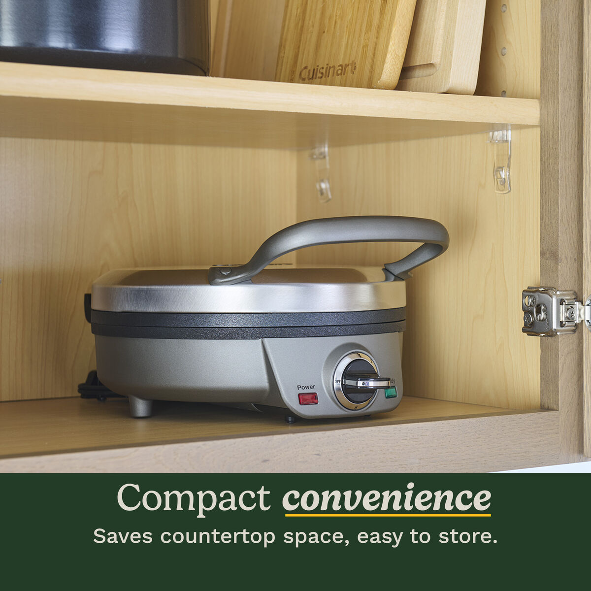 4 Slice Belgian Waffle Maker - Round