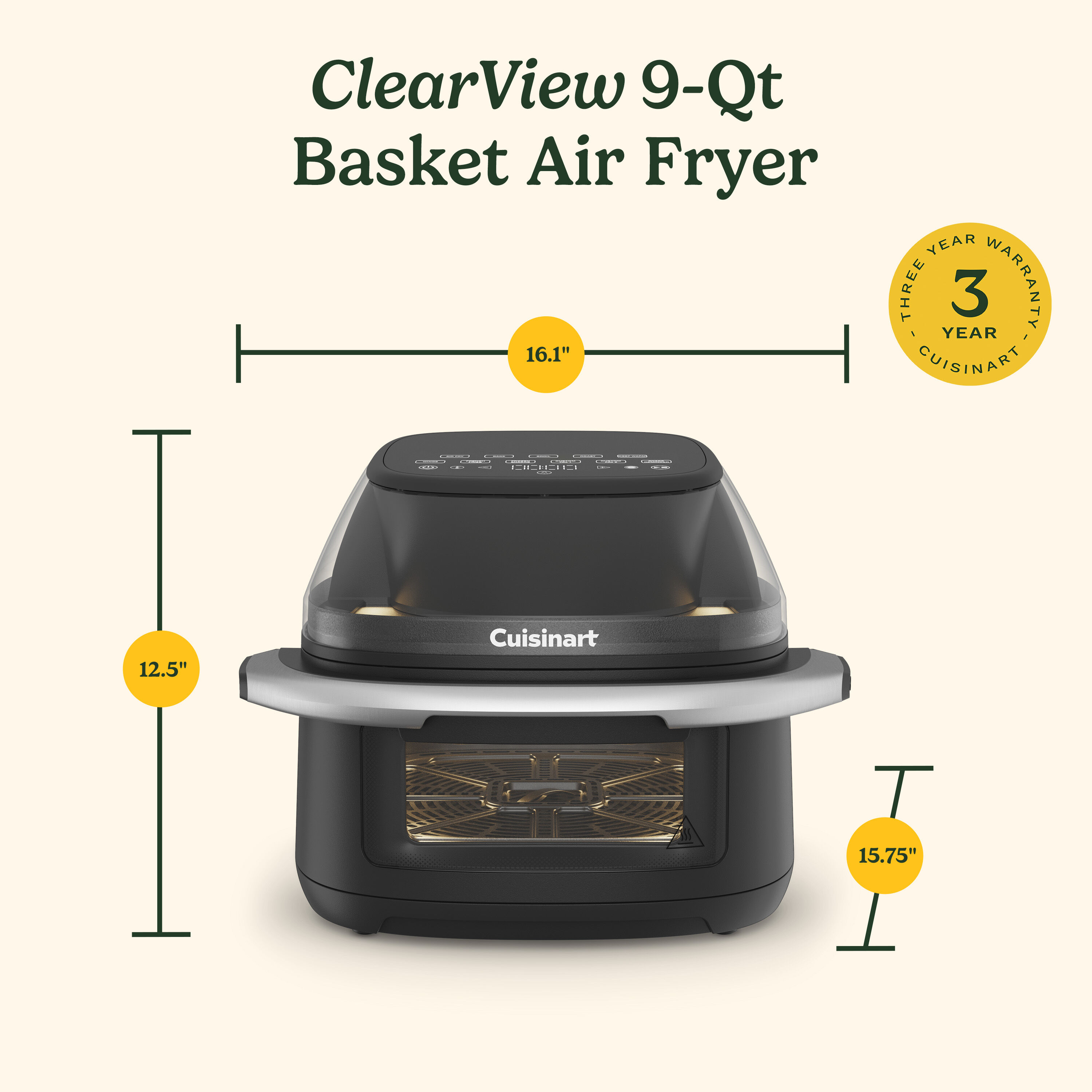 ClearView 9-quart Air Fryer - Cuisinart