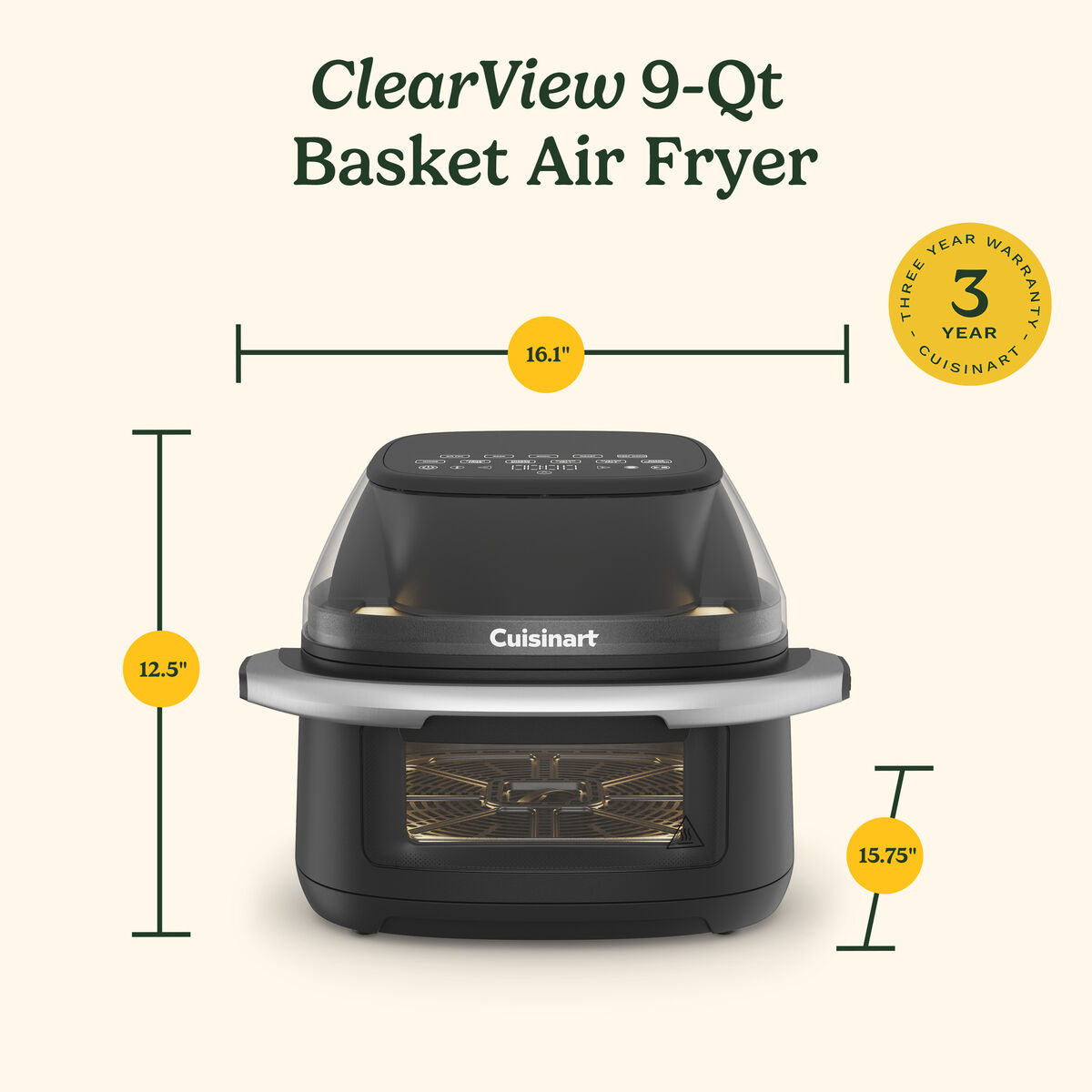 ClearView 9-quart Basket Air Fryer