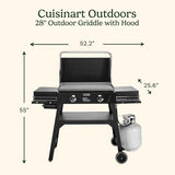 28" Outdoor Griddle with Hood 2