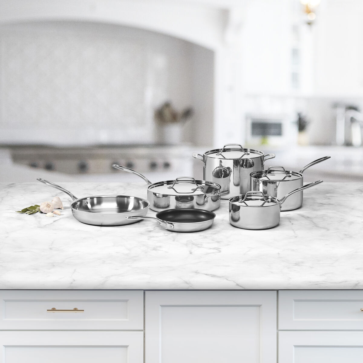Discontinued Custom-Clad 5-Ply Stainless Steel 10 Piece Cookware Set 3