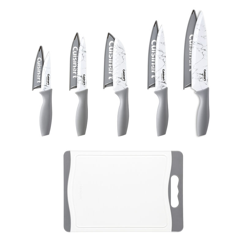 Discontinued Advantage 11pc Knife & Cutting Board Set - Grey Marble