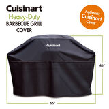 Heavy-Duty 65" Barbecue Grill Cover - Black 2
