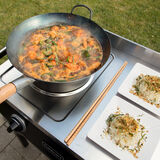 14" Carbon Steel Hammered Wok (Round) 4