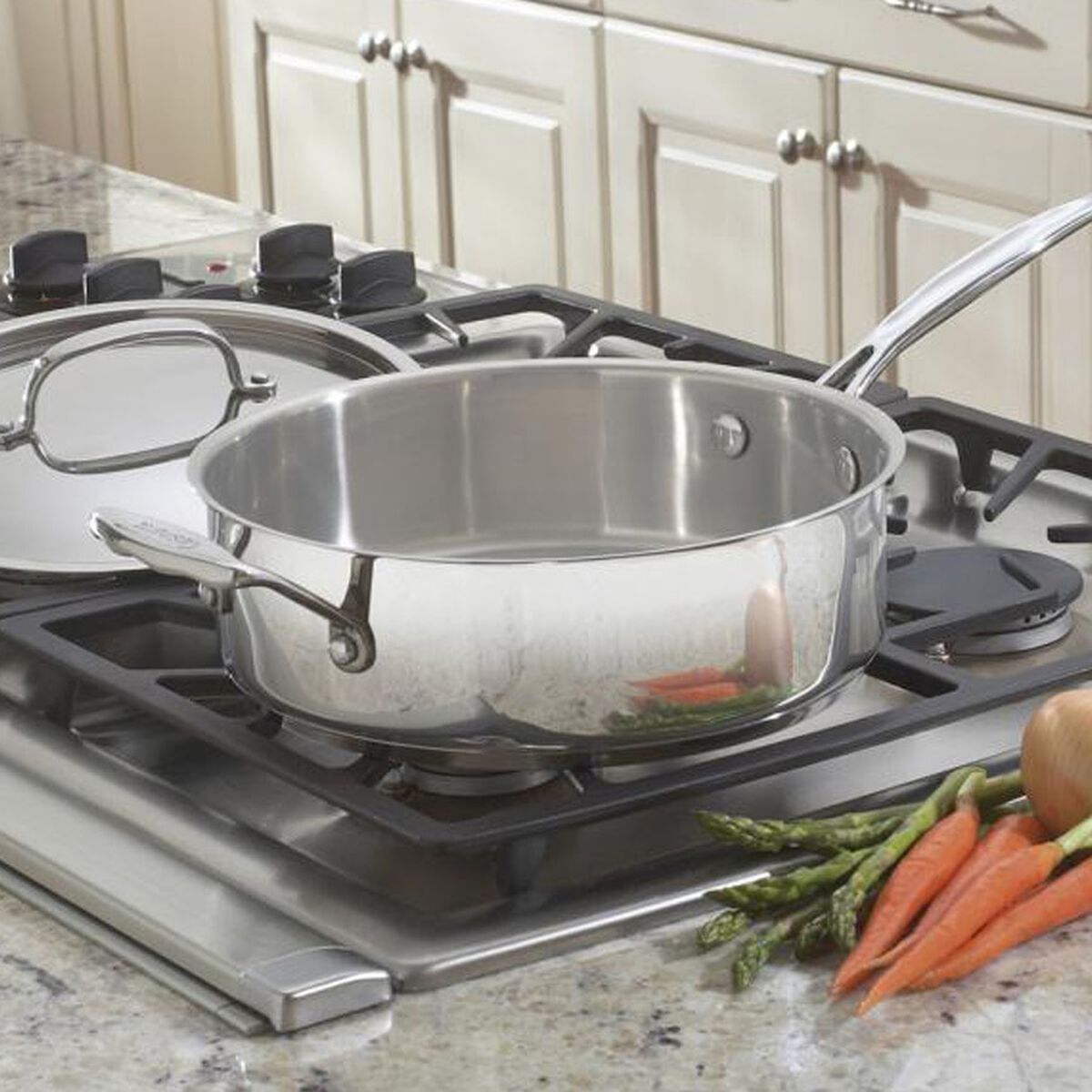 Discontinued 3.5 Quart Saut&eacute; Pan with Helper Handle & Cover 2