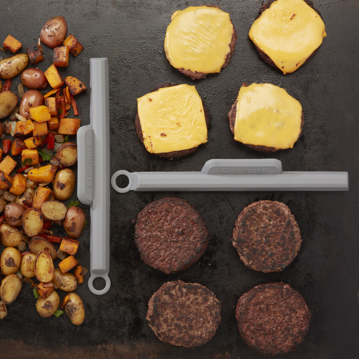 2 Piece Silicone Griddle Food Dividers 7