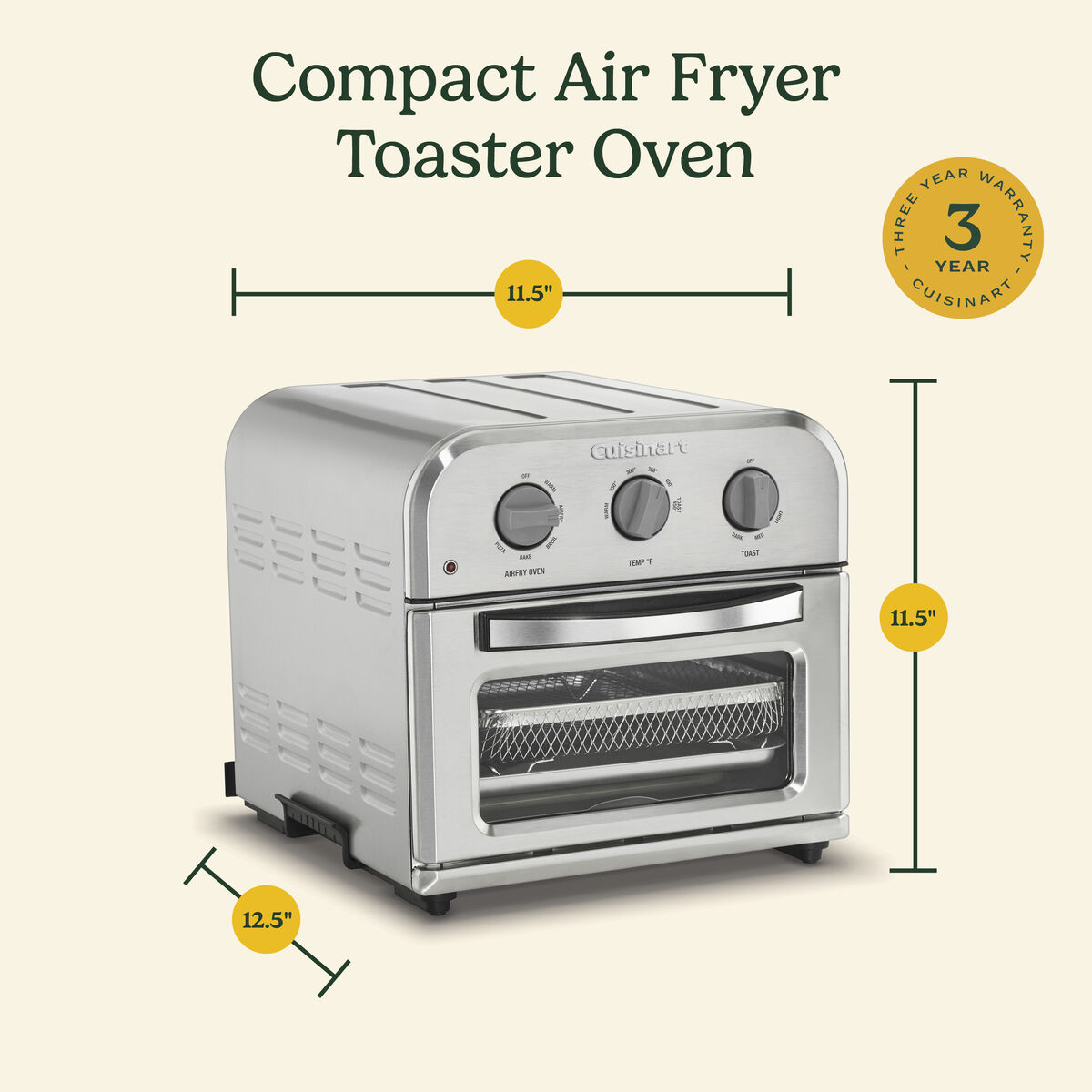 Compact Air Fryer Toaster Oven 8