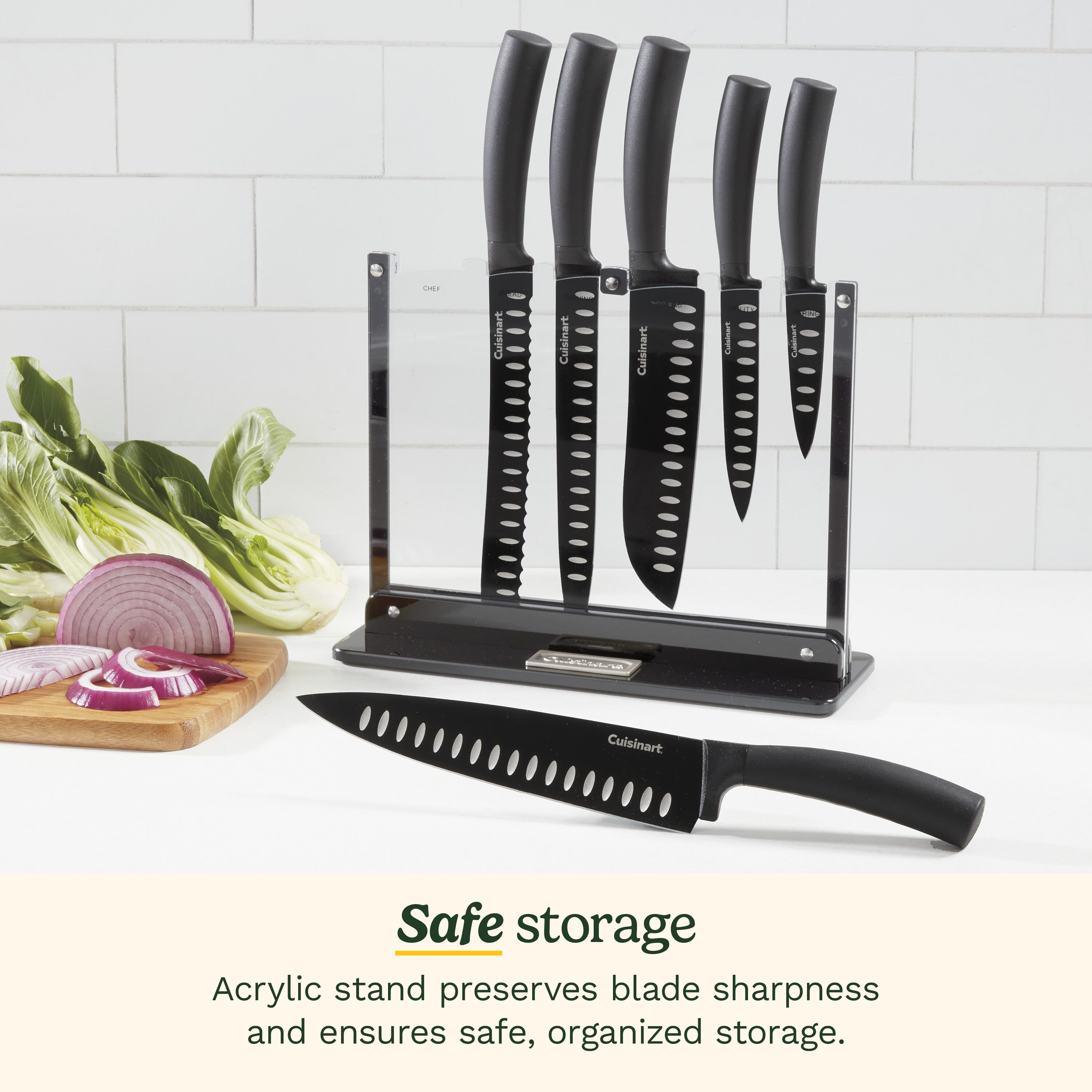 Nonstick Edge 7 Piece Knife Block Set - Cuisinart