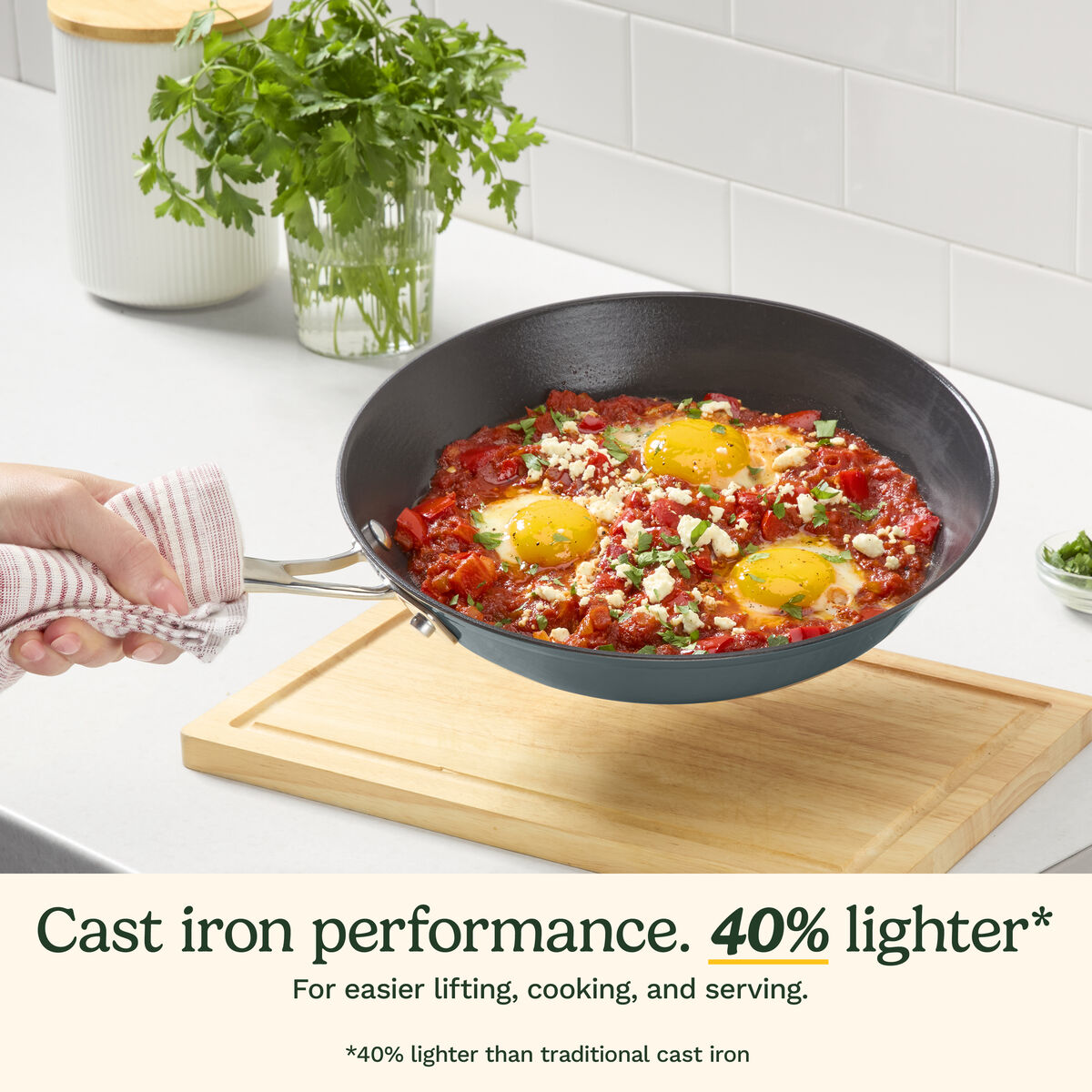 CastLite&trade; Ceramic Nonstick 10" Skillet 3