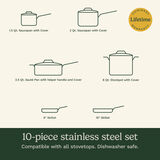 Chef's Classic&trade; Stainless 10 Piece Set
