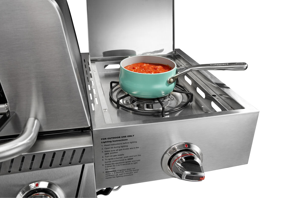 Propel+ Four Burner 3-in-1 Gas Grill (Grill, Griddle, Pizza Oven)