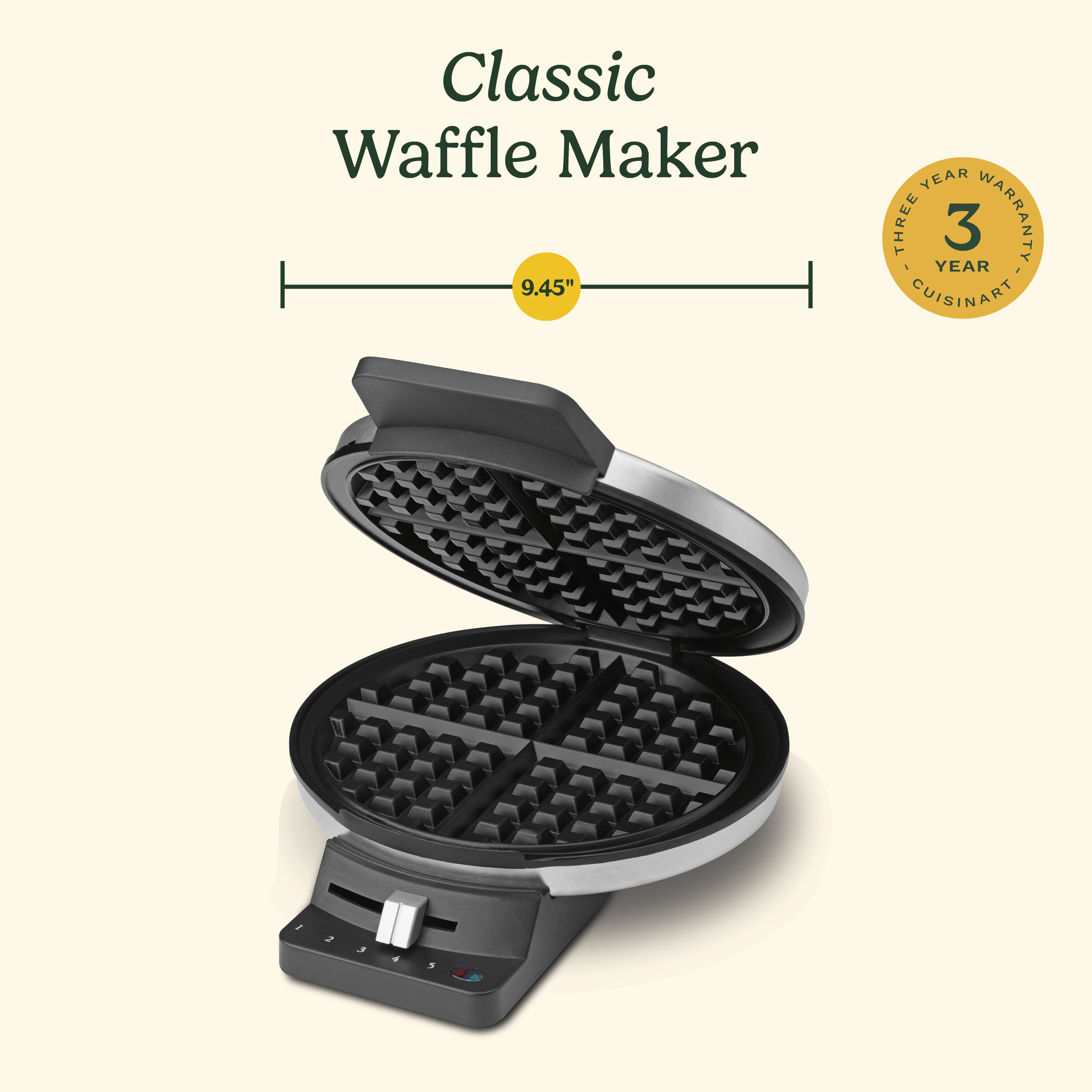 Round Classic Waffle Maker (WMR-CANAS) - Cuisinart