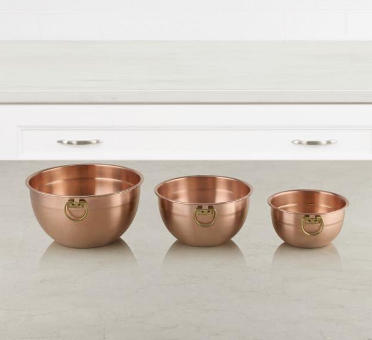 Discontinued 3 Piece Copper Mixing Bowl Set 4