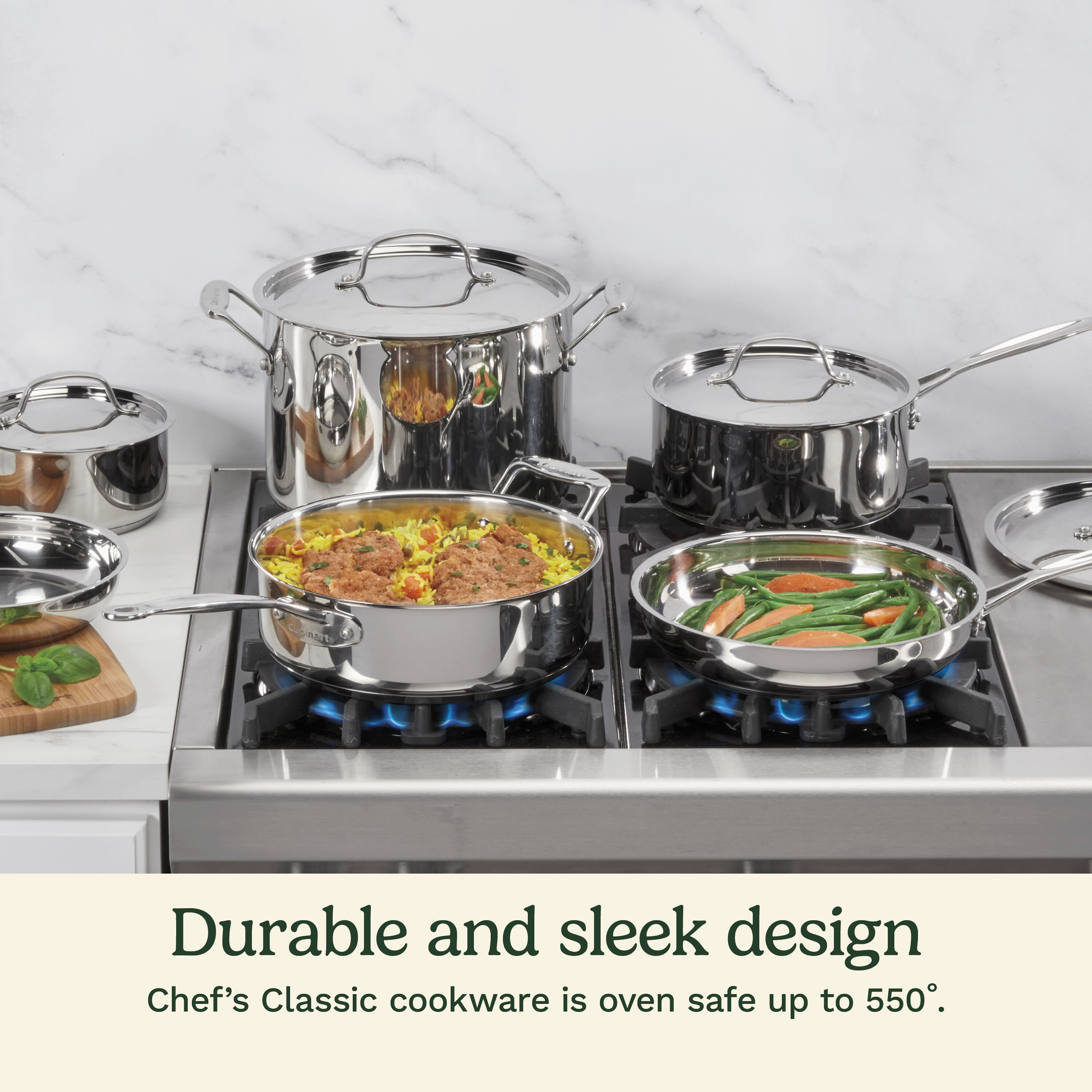 7-Pc Chef's Classic Stainless Cookware Set - Cuisinart