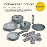 ClickSmart&trade; Nonstick Detachable Handle Cookware