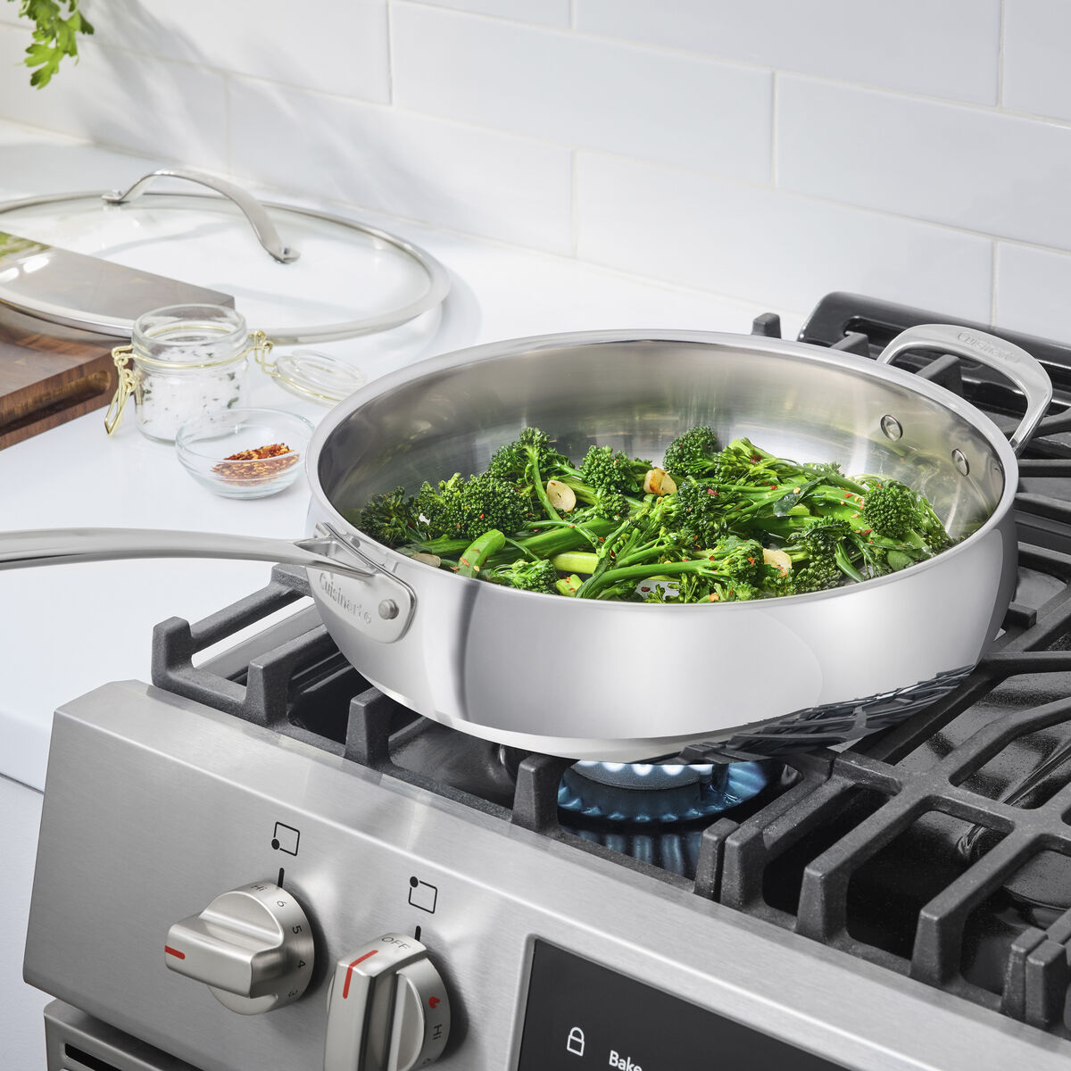 PureClad&trade; Triple-Ply 5.5 Qt. Stainless Steel Saut&eacute; Pan with Helper Handle and Cover 3