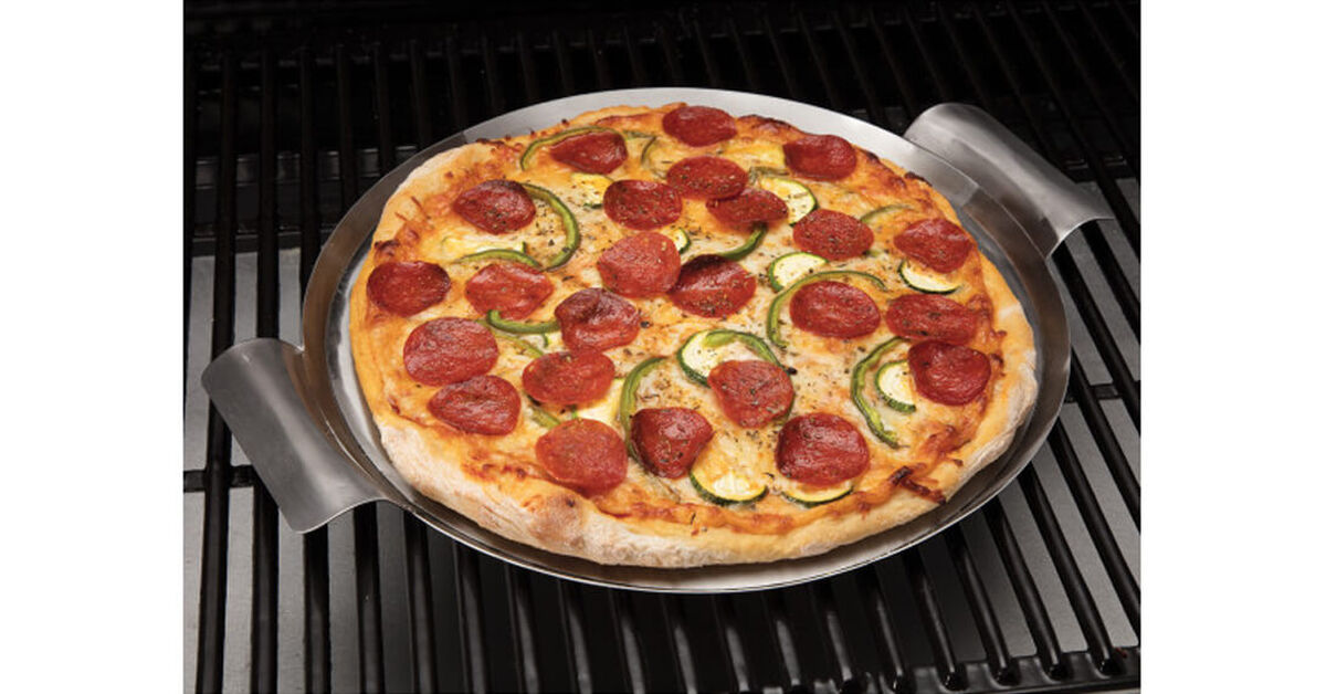 13" Round Grill Topper - Great for Pizzas, Seafood and Vegetables 3