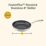 FusionPlus&reg; Hybrid Stainless Steel 8" Skillet 9