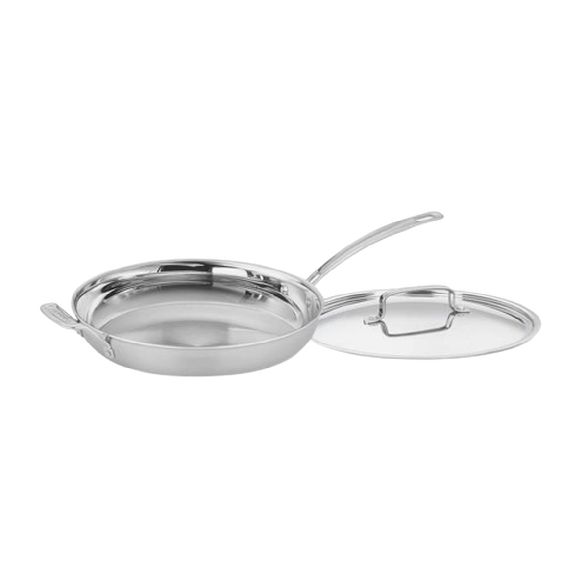 Discontinued MultiClad Pro Triple Ply Stainless Cookware 12" Skillet with Helper Handle & Cover