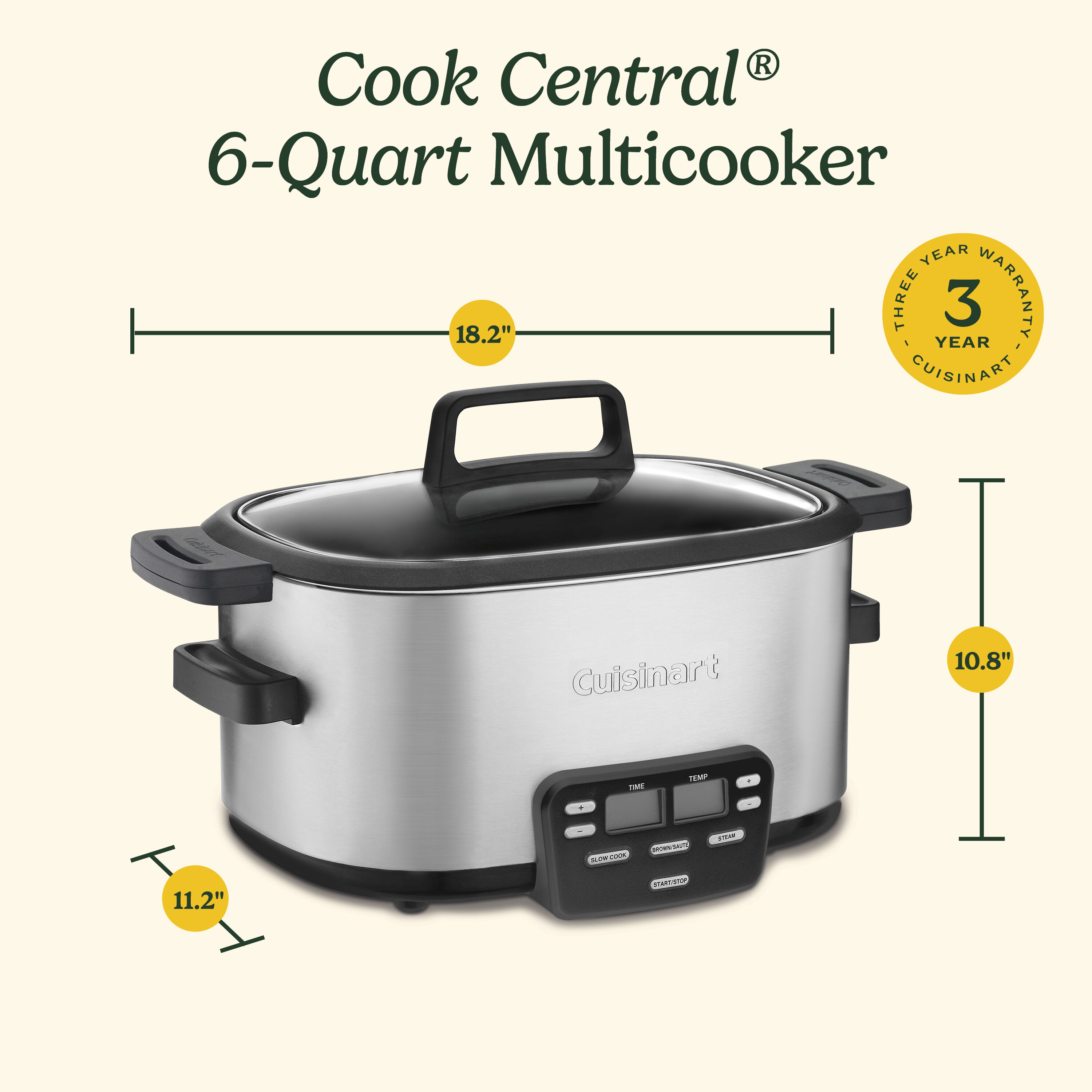 Discontinued Quart 3-in-1 Cook Central® Multicooker Cuisinart