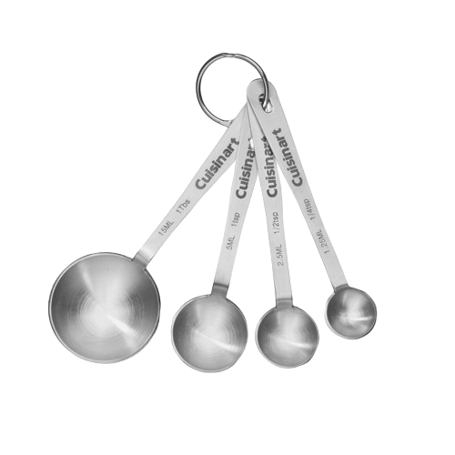 Cuisinart Set 6 Cucchiai Dosatori Rotondi In Acciaio Inox: Misurini Da Cucina Lavabili In Lavastoviglie Con Anello