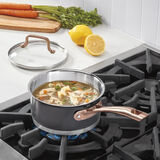 Discontinued Matte Black Elegance 1.5qt Saucepan with Cover 2