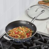 FusionPlus&reg; Hybrid Stainless Steel 12" Wok with Cover and Helper Handle 2